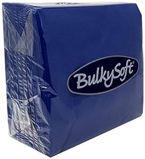 Paper Serviettes Soft Napkins 40x40cm 2PLY BulkySoft Solid Colours Choose Colours (Dark Blue, 100)