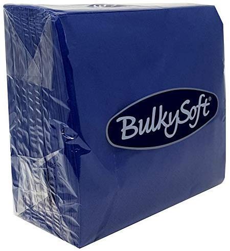 Bulky Soft Tovaglioli di carta morbidi, 40 x 40 cm, 2 veli (100, Blu Scuro)