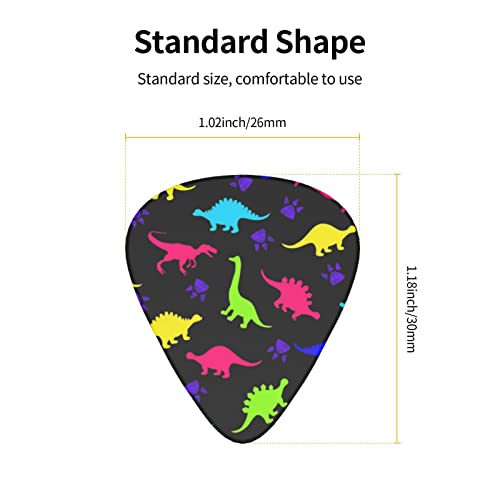 Lot de 12 médiators colorés en forme de dinosaures – Cadeau unique pour guitare basse électrique et acoustique - Les Beatles, Paul McCartney, John Lennon, RIngo Starr, George Harrison Lot de 12 médiators colorés en forme de dinosaures - Cadeau unique pour guitare basse électrique et acoustique – Image 5