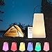 LED Lampe de Table, Lampe de Chevet sans fil Portable Télécommandée 8 Couleurs Variable, Lampe Bureau led pour Enfant Chambre à Coucher Salon Bureau Camping Plein Air BBQ (Colonne carrée)