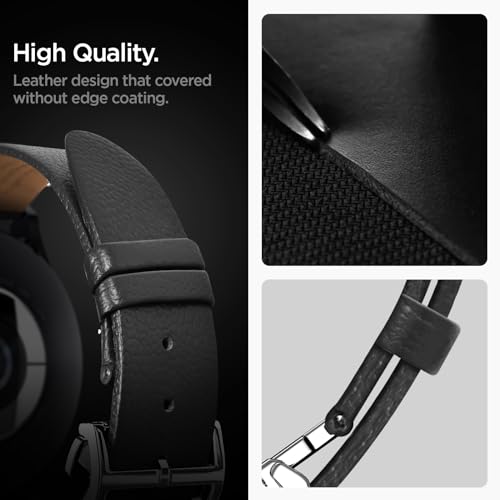 Image of Spigen Enzo Strap Band for Samsung Galaxy Watch7(44mm /40mm), Watch FE(40mm), Watch6 /5 /4(44mm /40mm), Watch6 Classic(47mm /43mm), Watch5 Pro(45mm), Classic Style - Black