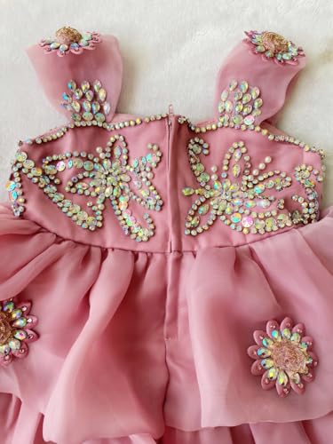 Baby Girl Pageant Dress Handmade Beaded Dresses Toddler Pageant Girl's Princess Dress4