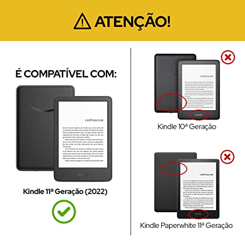 WB Capa Kindle 11ª Geração Silicone Flexível e Sensor Magnético Vertical (Não compatível com Kindle