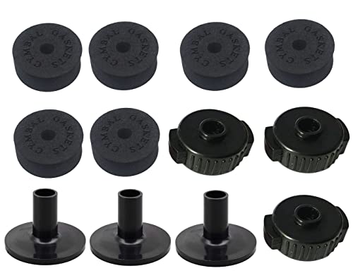 Jiayouy 12pcs Cymbal Hi-Hat Stands Accessory with 40mm Cymbal Washer Cushions Cymbal Sleeves Quick-Set Cymbal Nut (Black)