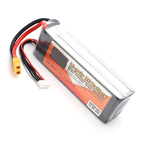 Batería Lipo 14.8V 4500mAh 4S con Conector XT60 de Alta Capacidad para Drones y Coches RC 2