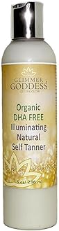 Glimmer GoddessOrganic DHA FREE Self Tanner - (Dark) Sunless Tanning Lotion 8 oz