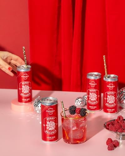 Eden Mill St Andrews Berry Bramble Love Gin Pre-Mixed Cocktails 250 ml Cans (Pack of 12)