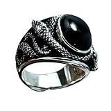 MAGICLULU Anillo de Serpiente Negro para Mujer de Hierro, Cómodo y Decorativo para Dedo, Adecuado para Fiesta y Baile Diseño Creativo y Estilo de Moda