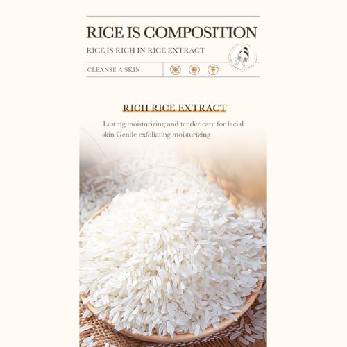 VENZEN Rice Raw Pulp Clean Foam Mousse Soft Brush Head Deep Face Clean Exfoliation Facial Moisturizing Skin Care 120ml / 4.06fl.oz