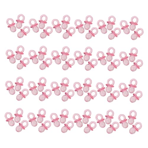 ibasenice 150pcs Mini Baby Pacifiers Acrylic for Baby Shower Games Pink 3 Packs 150pcs Elegant Decor/Gir l