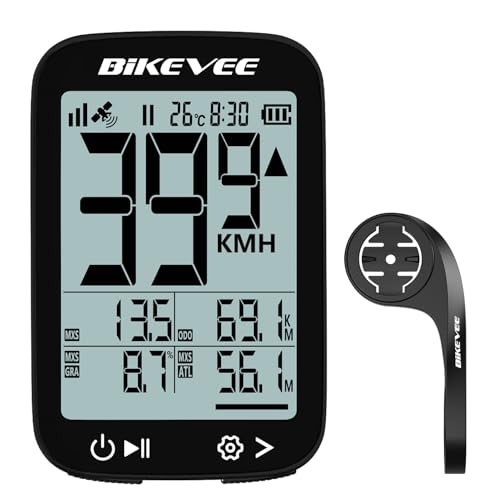Bikevee GPS Wireless Bike Speedometer, 2.4" LCD, Waterproof