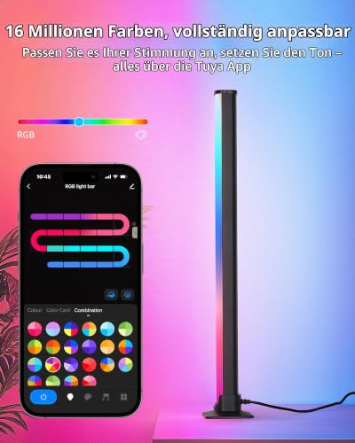 LuminexDesigns RGB Lightbar LED TV & Gaming Hintergrundbeleuchtung, 25cm Smart Light Bars, TV-Sync für Ambient Light, APP-Steuerung… – Ansicht 3