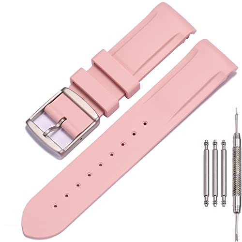 Mcxgl 20Mm Rubber Watch Band Compatible With Omega X Swatch Speedmaster Moonswatch Mission To The Moon Light Pink #TOP13