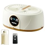 Tragbarer Wäschetrockner,600W Mini Wärmepumpentrockner mit Fernbedienung,Timer AutoAbschaltung,Wäschetrockner Elektrisch Mit Abdeckung,Warmlufttrockner Klein für Apartment,Zuhause,Reisen (Weiß)