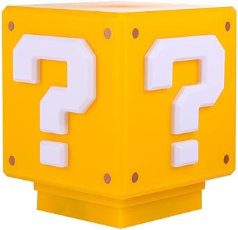 Super Brothers Mini Problem Block Small nightlight with Classic Game Sounds, as nightlight Decoration, Childrens Toy or Holiday Day Gift with USB Power Cord