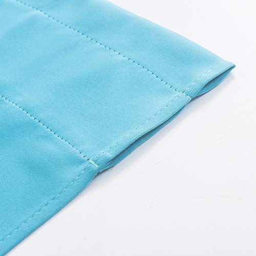Aquazolax Kitchen Window Cutain Tier/Valance Elegant Blackout Window Treatment Drapery For Half Window, 2 Panels, 28 X 36 Inches, Turquoise #TOP3