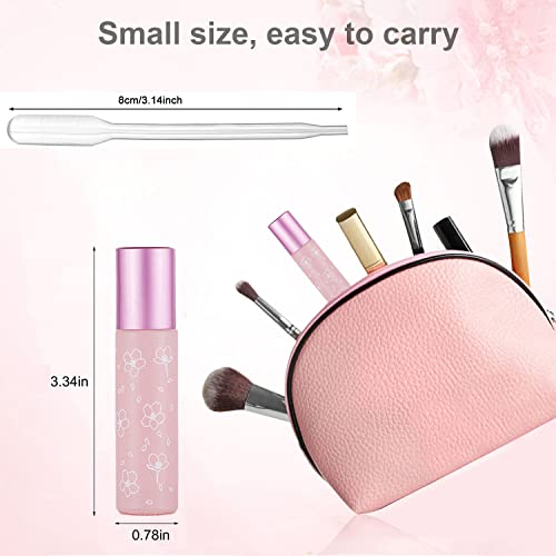Sukpsy 8 Pcs Essential Oil Roller Bottles, 10Ml Roll On Bottle With Stainless Steel Balls,Refillable Colorful Frosted Perfume Sample Bottles Diy Empty Containers For Lip Oil,Dropper Included #TOP2