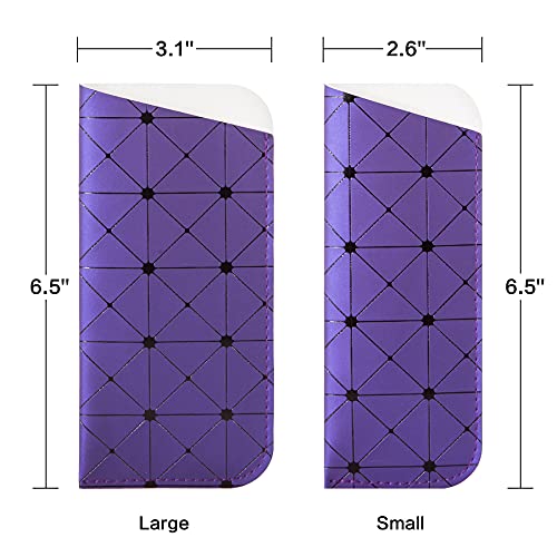 Image of TRIUMPH VISION 3 Pack Reading Glasses Pouch Soft Case Eyeglass Sleeve Slim | Alternative to Bulky Case in bag, Lightweight Lined Padded Protect Optical lens Slip in, Cute Pattern Portable for Daily Use
