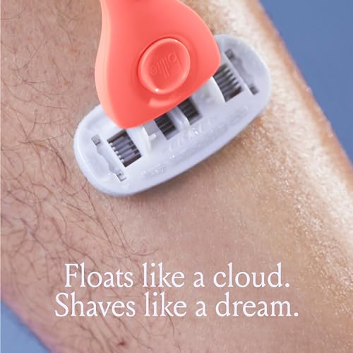 Image of Billie Razors for Women, Coral - 1 Handle, 4 Refills & Magnetic Holder