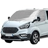 ford transit polarsilber Kompatibilität:Faltbare Frontscheibenabdeckung Kompatibel für Transit Custom 2012 2013 2014 2015 2016 2017 2018 2019 2020 2021 2022, bitte bestätigen Sie Ihr Automodell vor dem Kauf, unsere Frontscheibe Wrap Cover Ersatz kommt mit einem Oxford Tuch Aufbewahrungstasche für einfache Lagerung, wenn nicht in Gebrauch Frontscheibe Fenster Sonnenschutz Auto Frontscheibe Wetterfester Vorhang Camping Cover