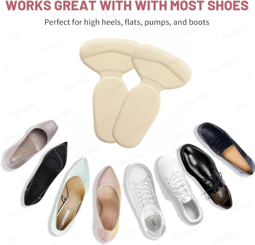 Image of Shoe Bite Protector & Gel Insoles | Foot Care Cushion Pads for Men & Women | Self-Adhesive Heel Grips, Shoe Tape, Arch & Heel Support | Prevent Blisters, Cuts | Comfort & Pain Relief Insoles (Black+Skin+Brown, Large)
