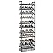 WOWLIVE 9 Tiers Large Shoe Rack White Shoe Rack Organizer For Closet 50-55 Pairs Stackable Heavy Duty Shoe Shelf Shoe Storage With Metal Pipes Plastic Connectors