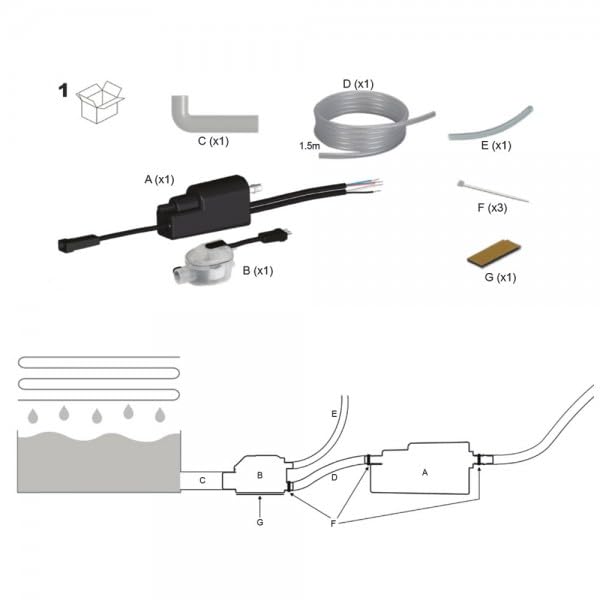 Mini bomba de condensados aire acondicionado silenciosa para desagüe agua condensada aire acondicionado Mini Flowatch 1 Evo