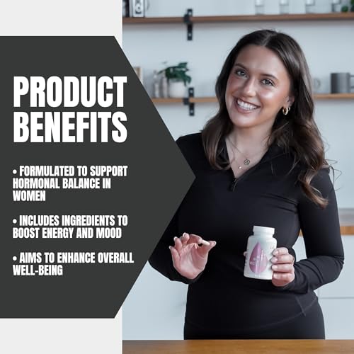 Image of Sweat Ethic Victress, Hormone Balance Support for Women with KSM-66 Ashwagandha, DIM, Biotin, Folic Acid, Dandelion Root, Cayenne Pepper & Vitamin D3, Daily Wellness Formula, 90 Easy to Take Capsules