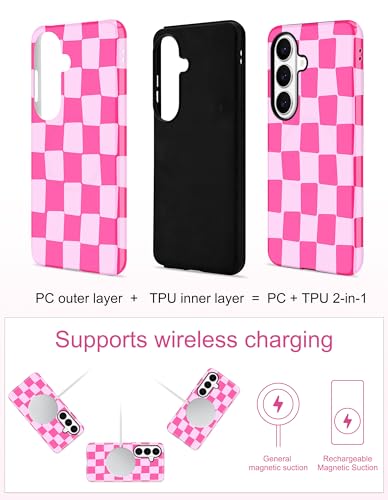 Coque Samsung S26 Plus compatible MagSafe en TPU rose