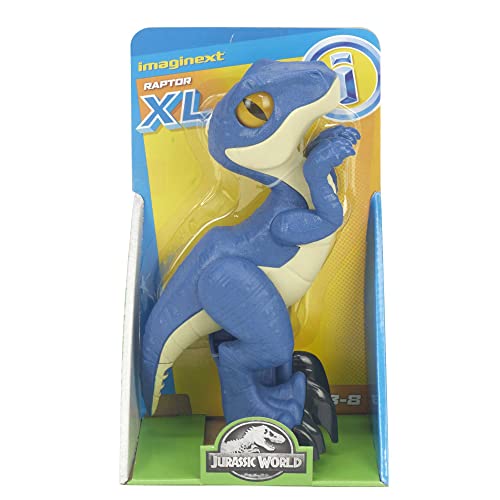 Fisher-Price Imaginext GWP07 - Jurassic World 3 XL Dino Raptor, extragroße Dinosaurierfigur für Vorschulkinder, Dinosaurier Spielzeug von 3 bis 8 Jahren