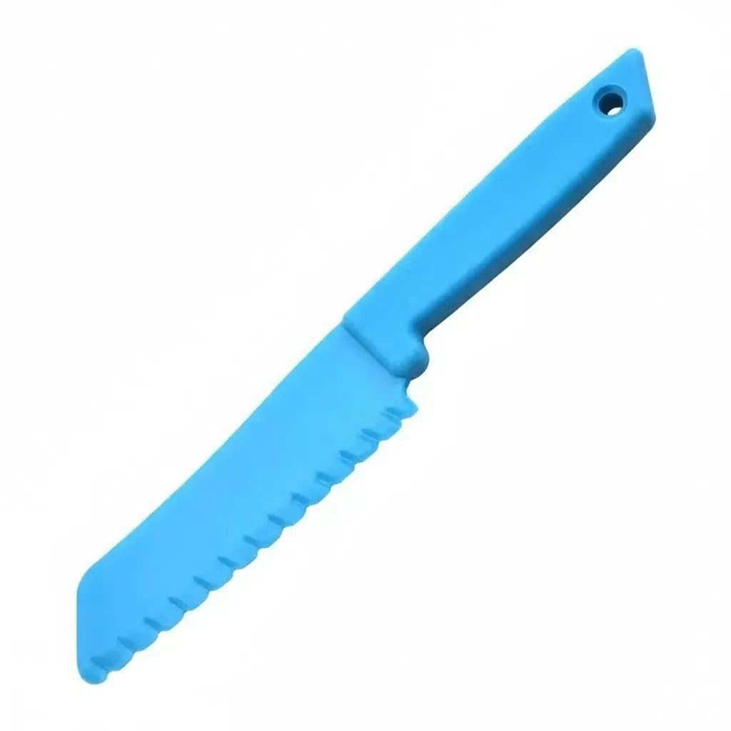 Fox Run Bakeware Buddy Knife, food grade safe plastic kitchen knife,1 x 8 x 0.5, Blue, 4-Inch Blade