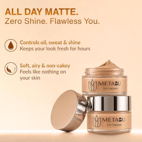 Image of Mousse Foundation, 3-in-1 Mousse Foundation - Matte Finish, Lightweight, SPF 25, Sweat-Proof, HD Effect - Enriched with Vitamin E, Jojoba Oil, Avocado & Shea Butter, Sandalwood - Shade - 01 (Walnut - 15ml)