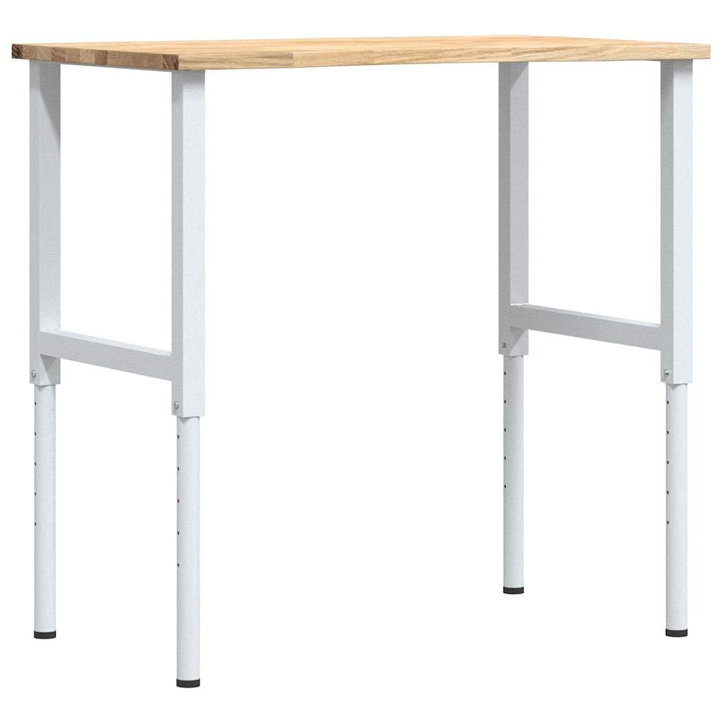 Genérico Banco de Trabajo Madera Maciza de Roble 100x60x(71,5-98) cm,Bricolaje,Accesorios de Bricolaje,Organización y Almacenamiento de Herramientas,Mesas de Trabajo,Marrón,17.6 kg,3309717