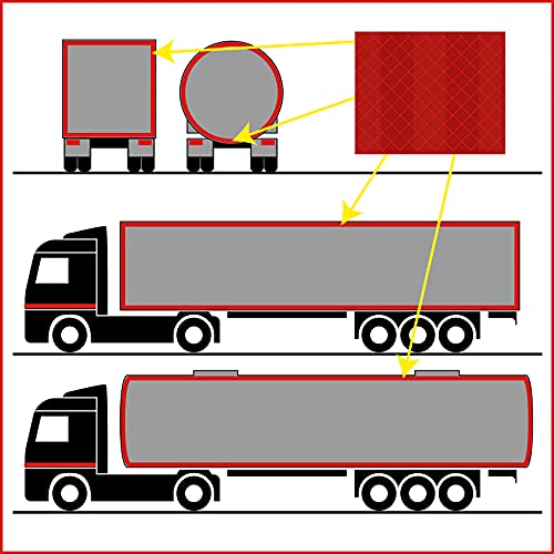 Finest Folia 3M Diamond Grade 983 Scotchlite Konturmarkierung 50mm Reflexfolie Reflexband (Rot-72, 3 Meter)