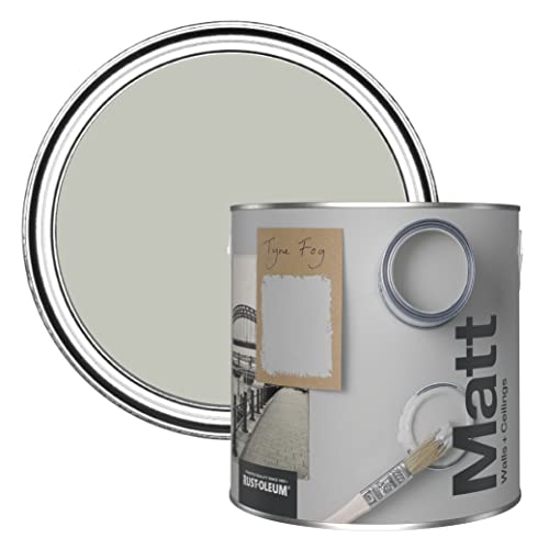 Rust-Oleum Colours Matt Emulsion Wall and Ceiling Paint - Tyne Fog 2.5L