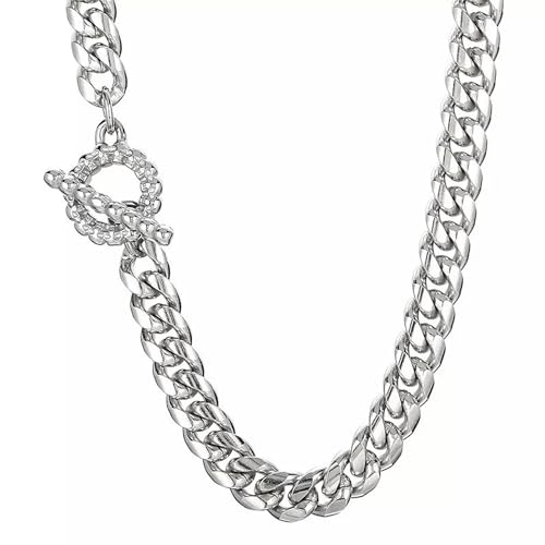 Collier chaîne de trottoir lourd idée cadeau anniversaire homme femme gourmette acier 10mm