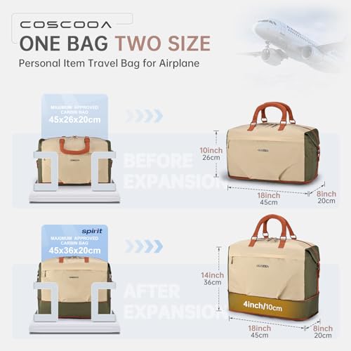 Spirit Airlines Personal Item Bag 18x14x8 Carry on Duffel Bag Weekender Travel Totes Bag with Wet Pocket Compartment for Sports,Gym,Overnight and Short Trip for Men & Women(Black)3