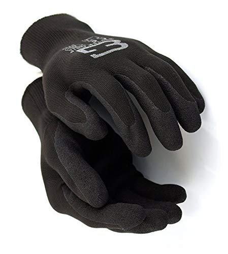 Better Grip Ultra-Thin BGSB1 Nylon Sandy Latex Coated Work Gloves, 4 Pairs/ Pack (Large, Black) Better Grip Ultra-Thin BGSB1 Nylon Sandy Latex Coated Work Gloves, 4 Pairs/ Pack (Large, Black)