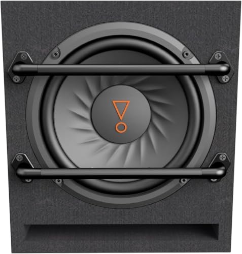 Image of JBL BASSPRO8-8 inch (20cm) Compact Powered Subwoofer System with 100W RMS Class D Amplifier, Remote Bass Controller Included. Oversized Protection Bars. Bass EQ Control with posibility of 9dB Boost.