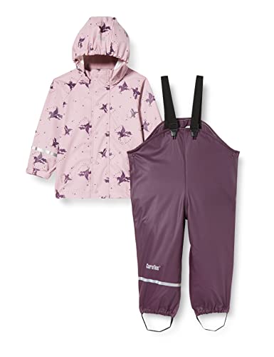 CareTec Baby und Kinder Regenjacke und Regenhose im Set, Mauve Shadow (616), 98