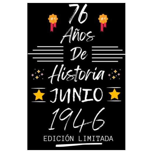 CUADERNO, 76 AÑOS DE HISTORIA JUNIO 1946 EDICIÓN LIMITADA: Regalo de 76 cumpleaños para mujeres y hombres, ideas de 76 cumpleaños... un cumpleaños... ... regalo de 76 cumpleaños para él/ella.