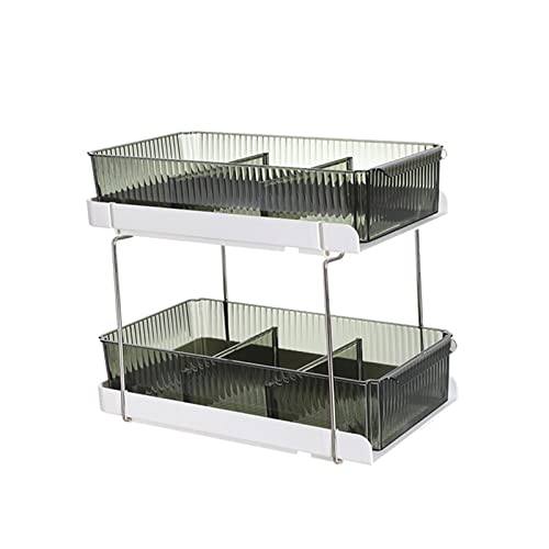 Organisateur de bureau à 2 niveaux chic et design vert foncé