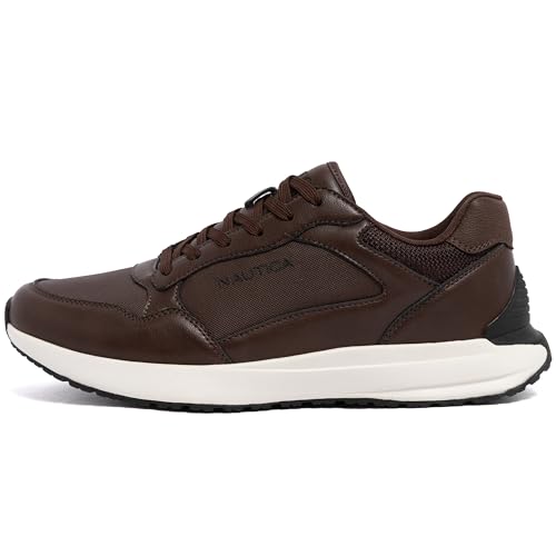 Image of Nautica Men's Lace-Up Sneakers - Casual, Stylish, and Comfortable for Walking
