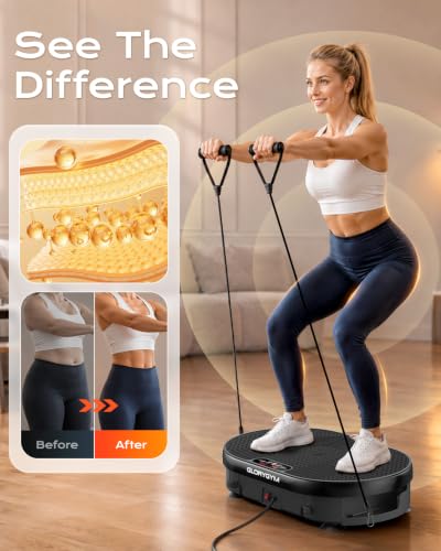 Máquina de Ejercicio con Plataforma Vibratoria Glorygym FFR1802 Negra, 120 Niveles de Velocidad, Control Remoto, 150 W, Capacidad 330 lbs miniatura 3