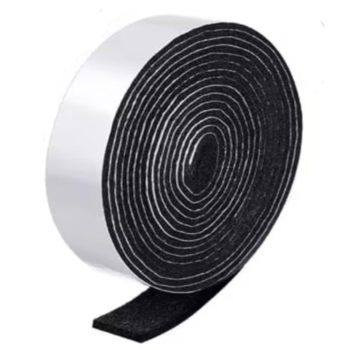 FTXanty Filzband Selbstklebend 8m x 3.5 cm x 2mm Filzrolle Selbstklebend Möbelgleiter Schallschutz Schwarz Filz Möbel Filzstreifen für Möbel Schützen Fenster Abdichten DIY