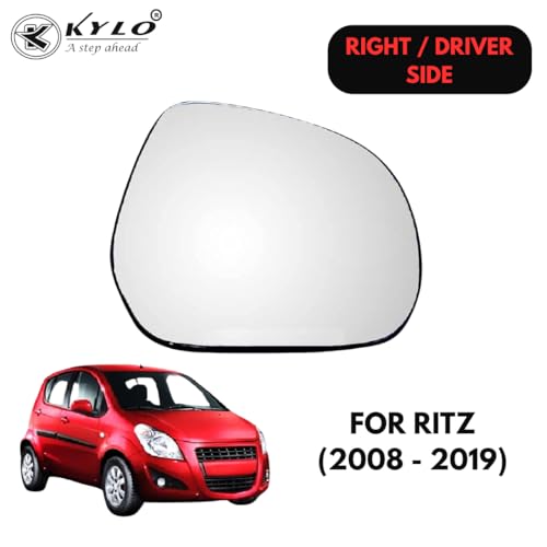 Image of KyloXtreme Ritz (2008-2019) Driver Side (Right Side) Car Side Mirror Glass /Tukdi /Sub Mirror Plate