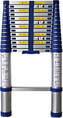 Telescoping Collapsible Extension Ladder 26FT Aluminum Heavy Duty Portable Folding Telescopic Ladder with EN131 Anti-Slip for Home RV Attic Roof(4.2M/13.78FT)