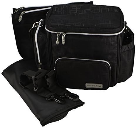 Stylish 'Winslow' Small Toddler Travel Designer Diaper Bag - Stroller Clips – Insulated Pocket – Nappy Changing Handbag