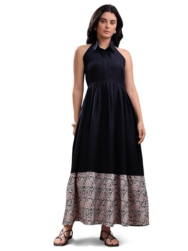 Image of PURVAJA Women's Maxi Cotton Blend Dress (Floe-236-240)