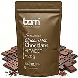 BAM Chocolat en Poudre – Préparation pour Chocolat Chaud Crémeux en Poudre, Avec Cuillère Doseuse – 220g, 7 Tasses, Classique